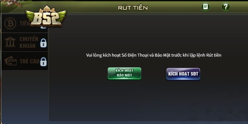 Chưa đủ điều kiện rút tiền