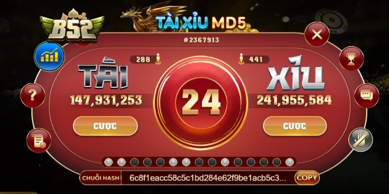 Cơ chế hoạt động trong game Tài Xỉu MD5 tại B52